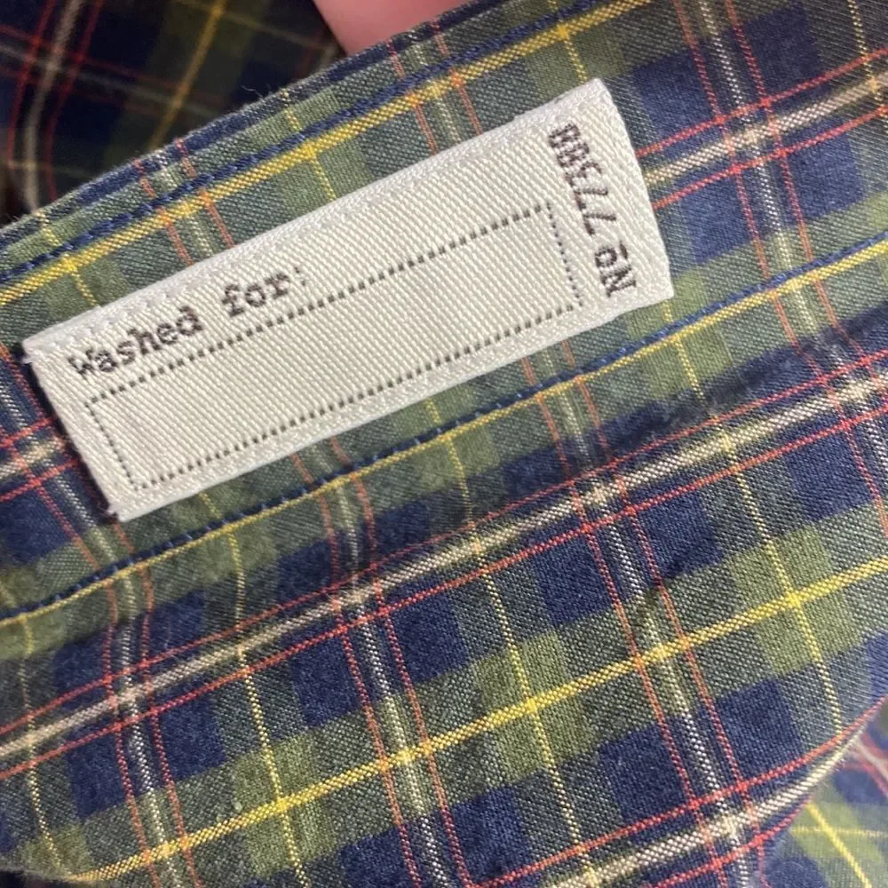 J Crew Mens Slim Fit Plaid Stretch Secret Wash Button Down Shirt